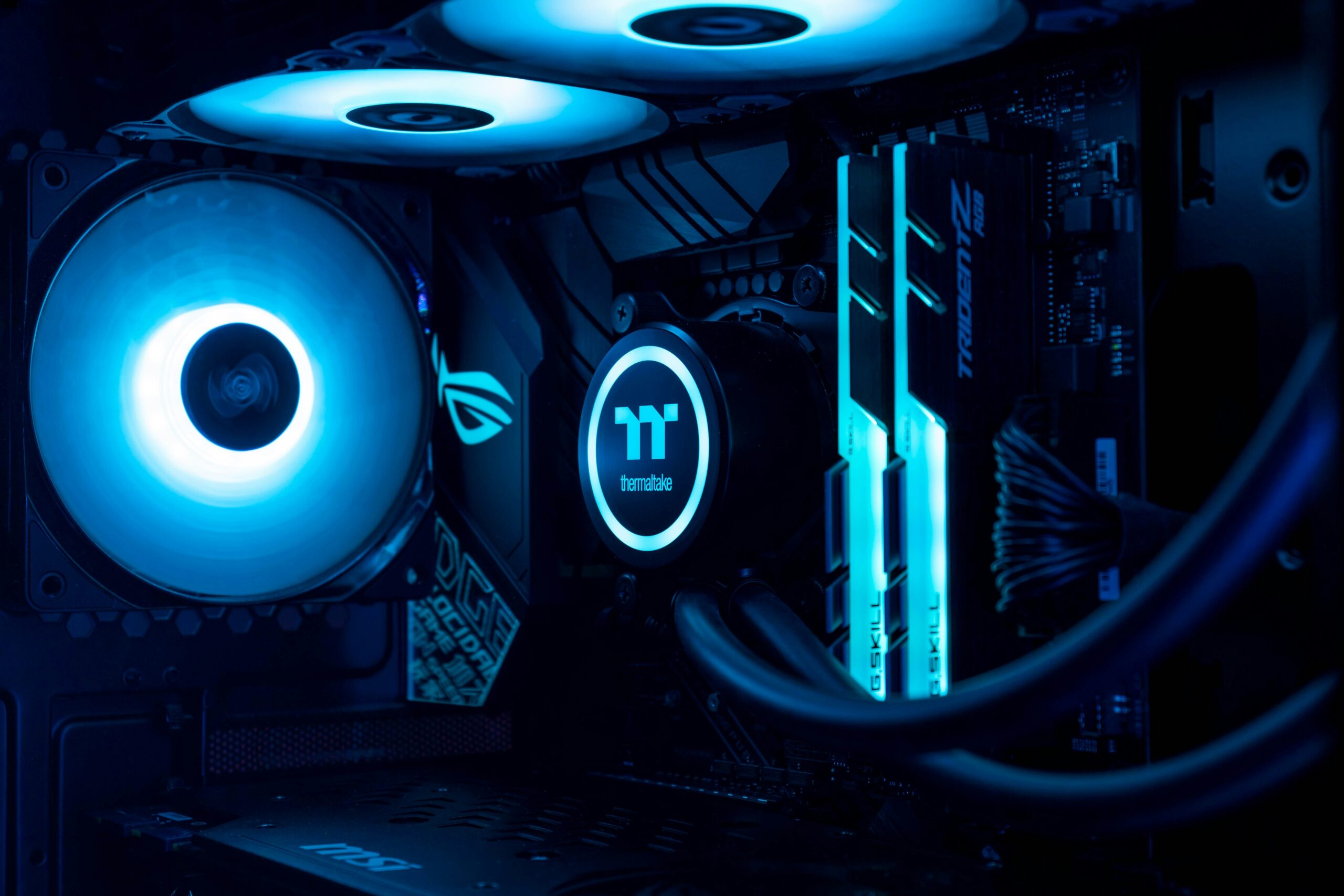 Custom water-cooled gaming computer built by Emerald Computers in Peoria, Arizona